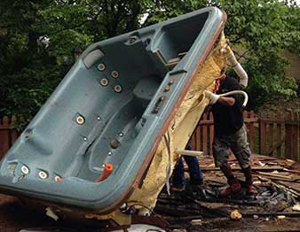 hot tub removal process