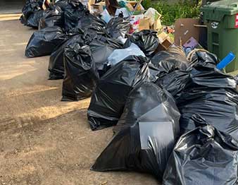 bulk trash pickup needed in driveway
