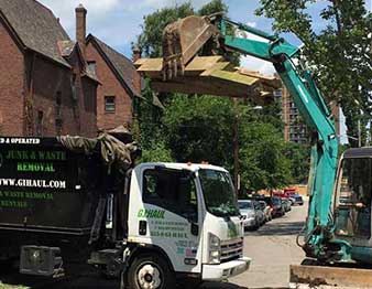 gihaul truck on construction site