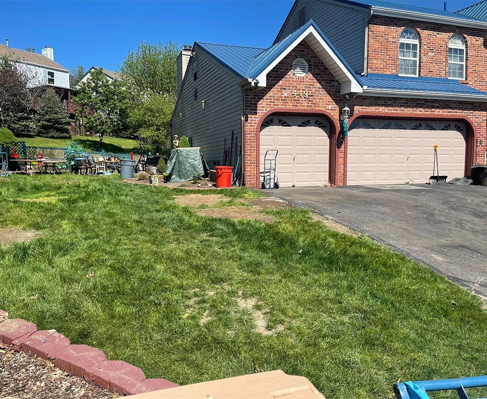 side view of house after hoarding clean out