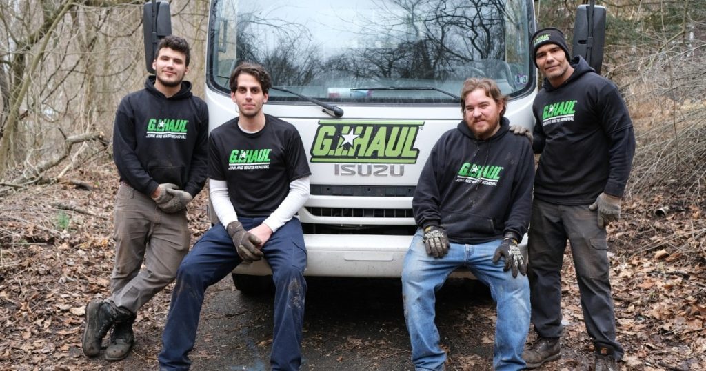 gihaul crew after yard clean up services in butler county