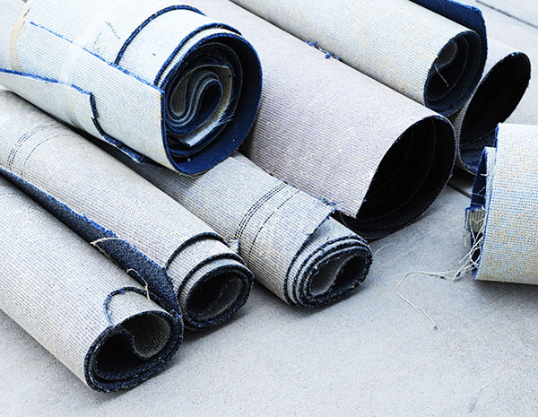 carpets rolled up for disposal services
